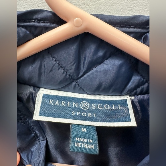 🦺 Karen Scott Quilted Vest - Size M, Navy (NEW) 🌟 - Picture 7 of 12